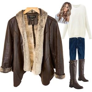 Bagatelle | Faux Fur Drape Jacket